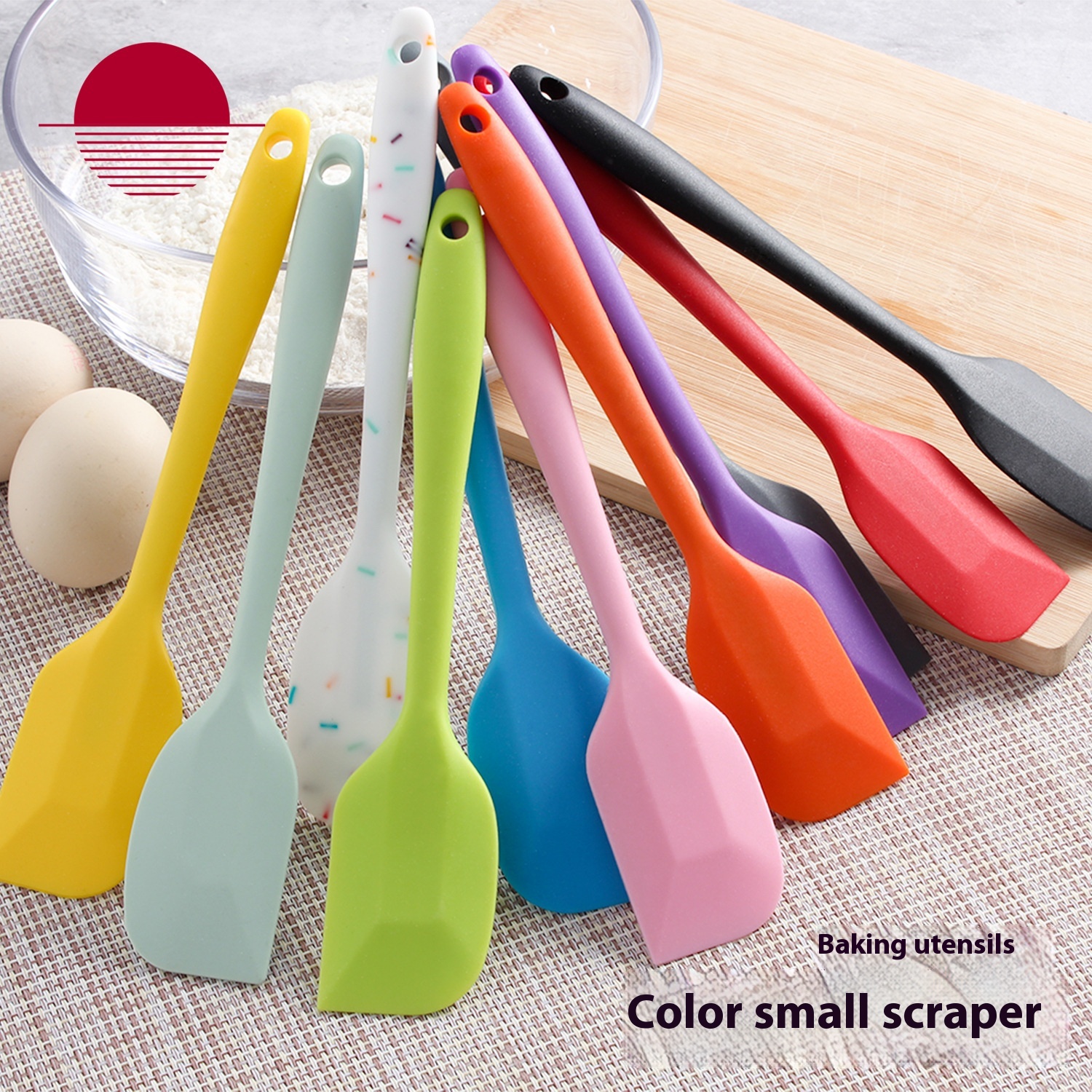 Small Integrated Silicone Scraper Butter Scraper Chocolate Cream Mixing Knife Cake Spatula Baking Tools