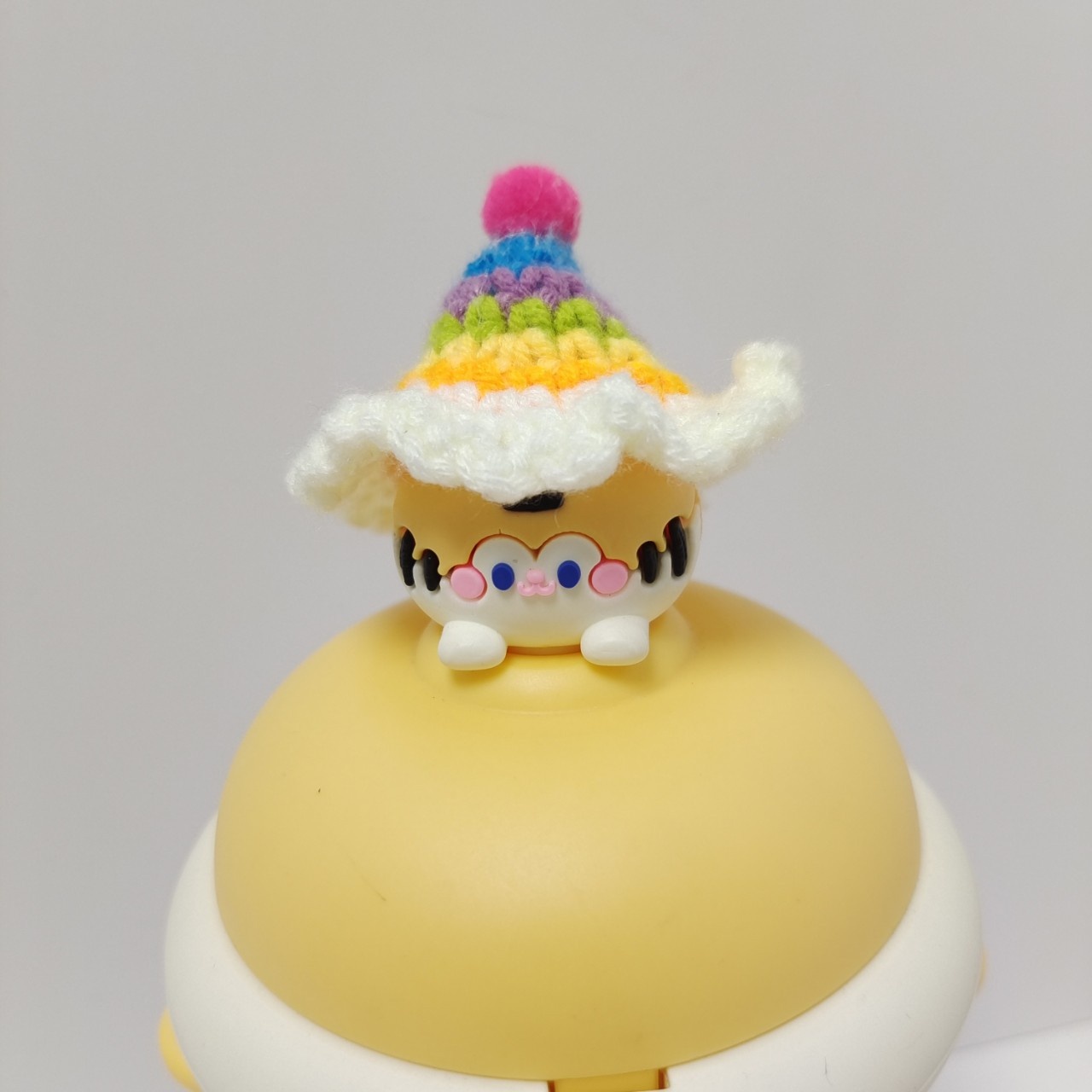 Hamster Parrot Small Pet Hat Toy Hat Hand Crocheted Rainbow Birthday Crochet Hat Ornaments