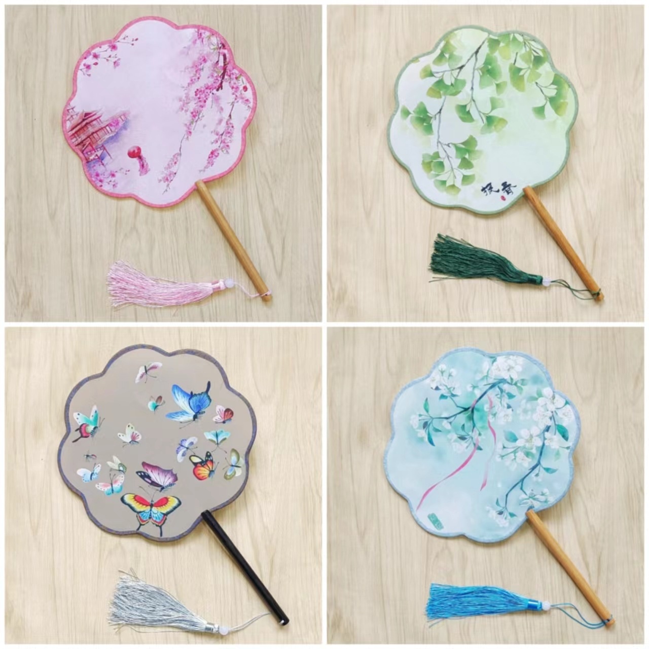 Silk Cloth Special-shaped Ancient Style Round Fan Hanfu Chinese Style Fan Women's Dance Fan Chinese Style Round Fan Advertising Fan