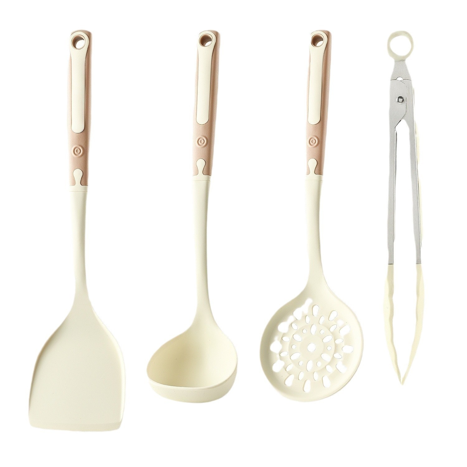 Silicone Spatula Silicone Kitchenware Kitchen Four-piece Set Food Clip Soup Spoon Silicone Spatula Clip Set Xukang Exclusive