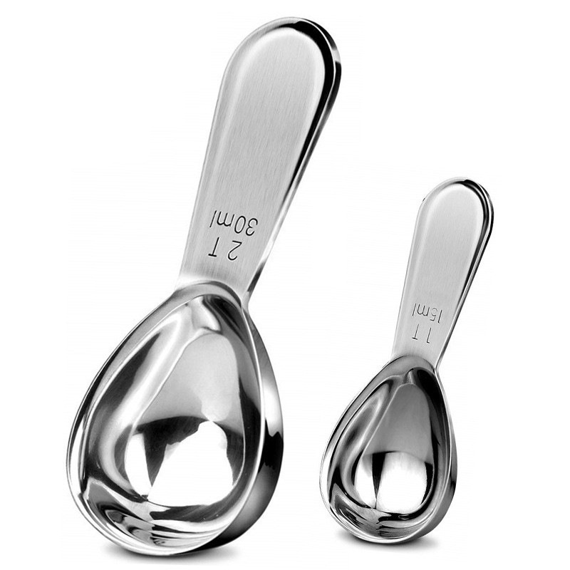 304 Stainless Steel Coffee Measuring Spoon Measuring Spoon With Scale Set15ml30ml Stainless Steel Coffee Measuring Spoon