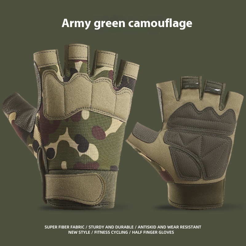 Tactical Half-finger Gloves Military Fans Men And Women Outdoor Sports Mountaineering Cycling Training Field CSPerformance Fitness Gloves