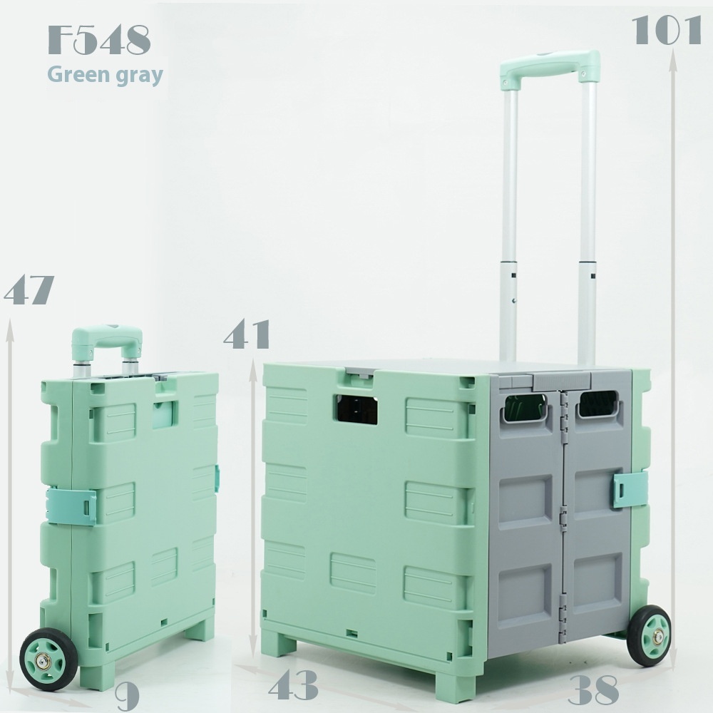 Small Trolley Storage Box Foldable Shopping Cart Grocery Cart Foldable Trolley Box Household Trolley Trolley Distribution