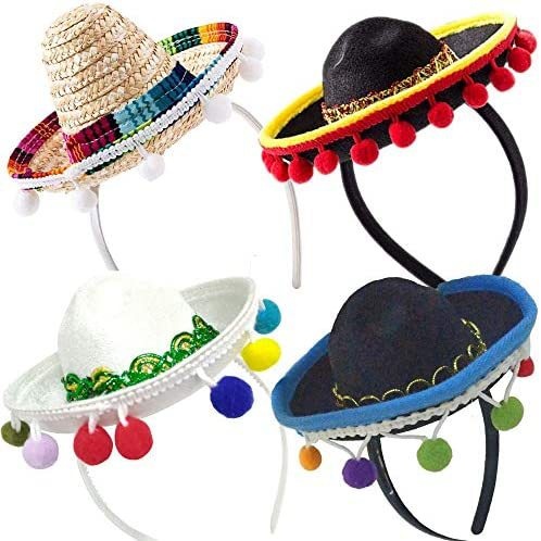 Holiday Hat Headband Carnival Halloween Party Mexican Hat Pet Birthday Hat