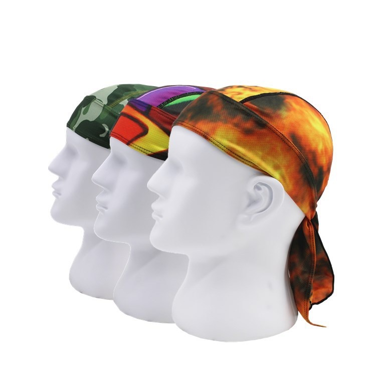 Sports Soft Equipment Cycling Outdoor Sports Hat Headscarf Breathable Quick-drying Sunscreen Pirate Hat Printed Small Hat Head Cover