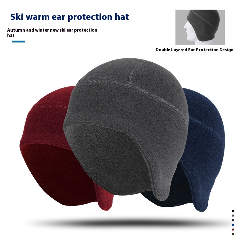 Ruidong Cycling Outdoor Warm Cap Polar Fleece Ear Cover Cap Windproof Cold-proof Baotou Lined Cap Bicycle Hat