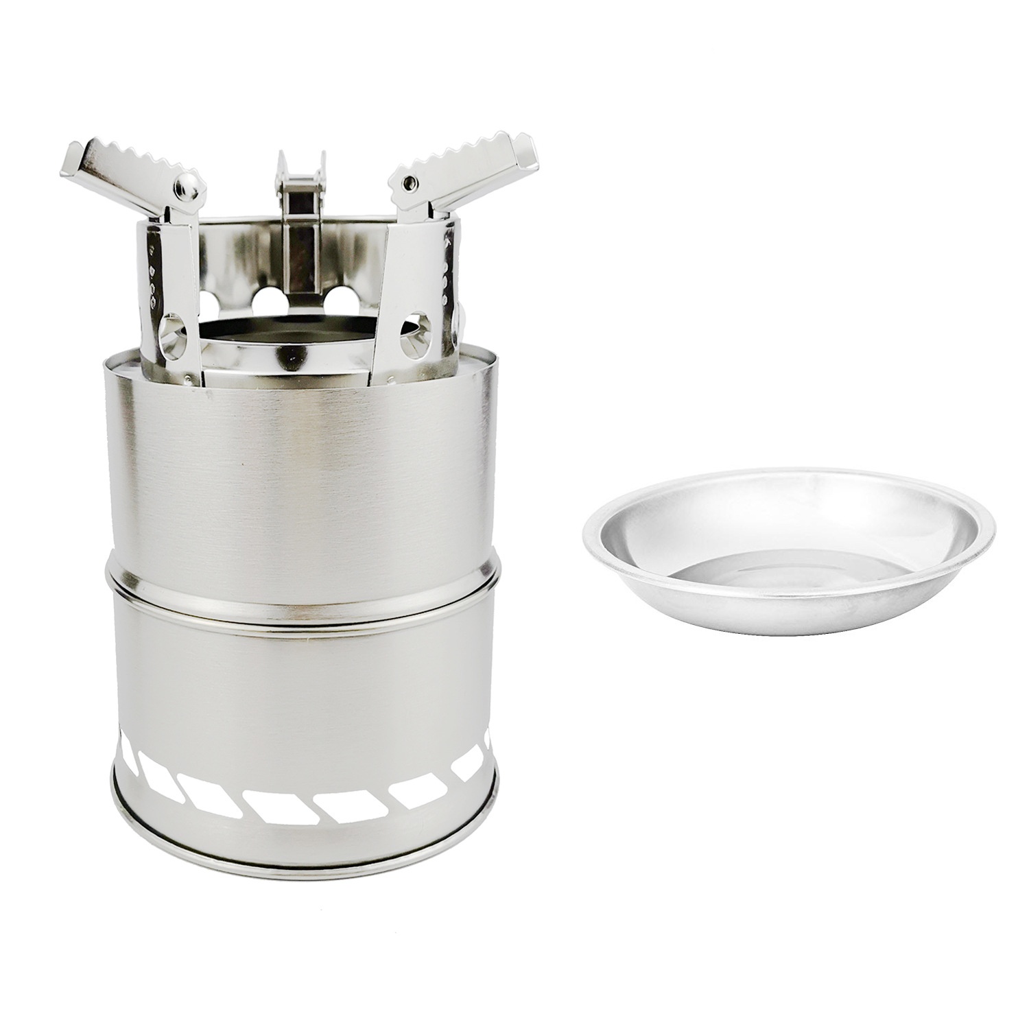 Outdoor Wood Stove Camping Stainless Steel Folding Wood Stove Portable Picnic BBQStove