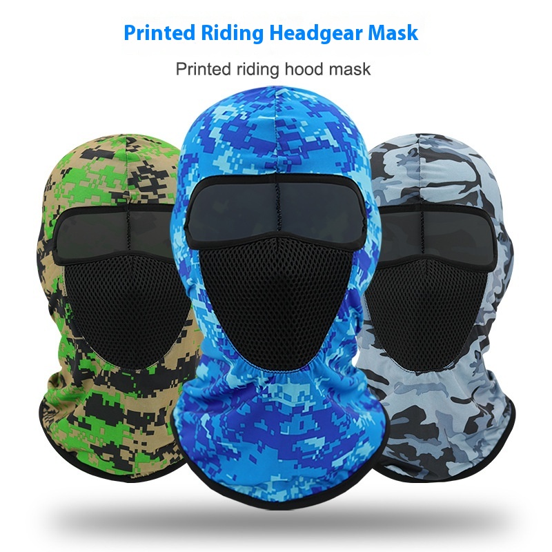 Ruidong Ice Silk Printed Hat Outdoor Cycling Headgear Mask Breathable Liner Bicycle Mask Headgear Hat