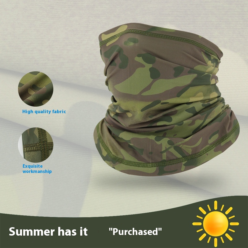 Ruidong Multifunctional Ice Silk Printing Outdoor Cycling Fishing Headgear Scarf Sports Seam Changeable Magic Headscarf