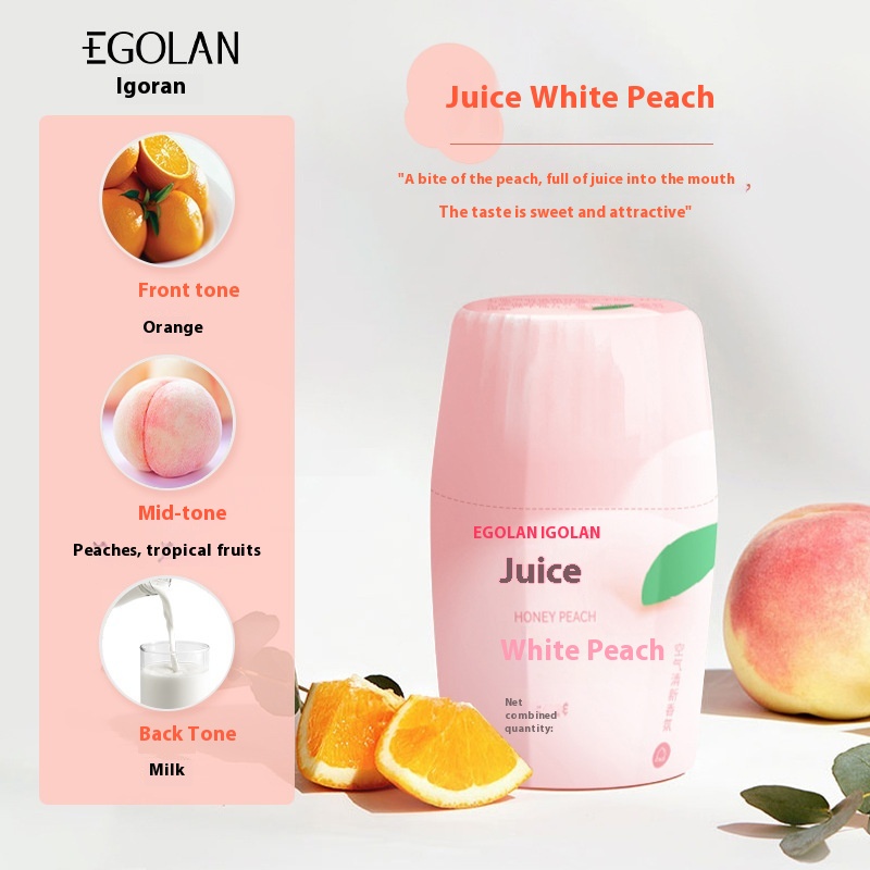 White Peach Flower Scented Air Freshener Fire-free Aromatherapy Household Fragrance Deodorant Lasting Fragrance Car Perfume