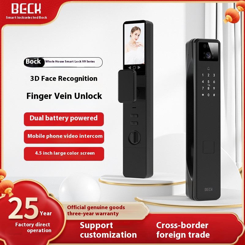 BECKFully Automatic3 DFace Recognition Smart Lock Palm Vein Finger Vein Signal Sensing Remote Networking