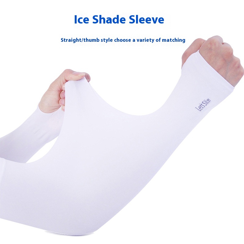 Ice Silk Sleeves Summer Cool Sleeves Anti-ultraviolet Arm Sleeves Fingerless Sleeves Cycling Sleeves