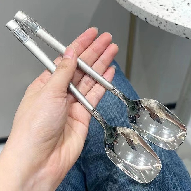 Exquisite Lantern Spoon High Value Household Soup Spoon Feeding Spoon Student Eating Spoon Net Red Spoon Korean Long Spoon