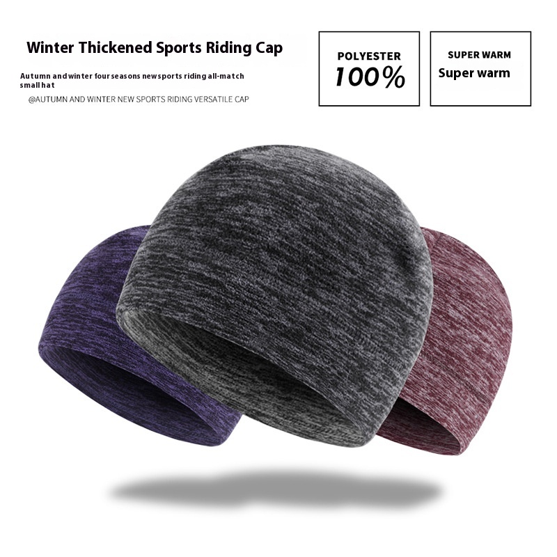 Ruidong Autumn And Winter Outdoor Cycling Headgear Hat Sports Windproof Cold-proof Men And Women Cationic Warm Fleece Hat