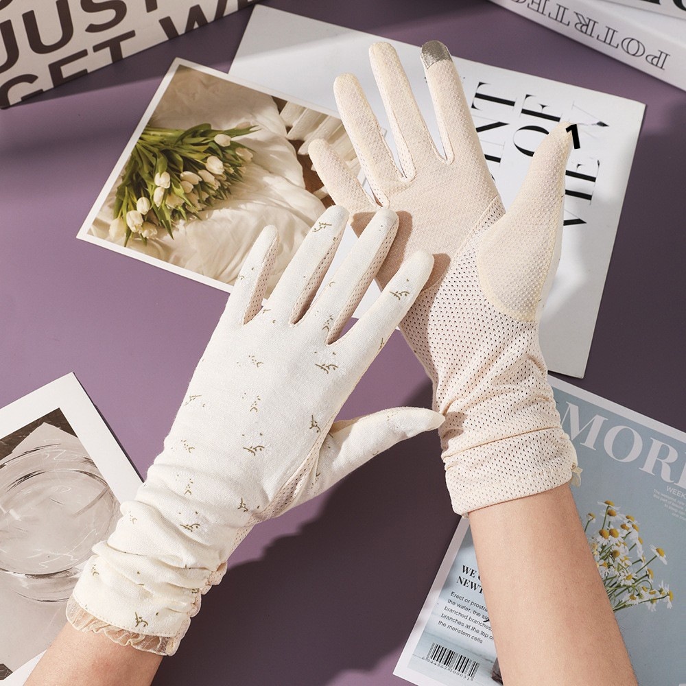 Sun Protection Gloves For Women In Summer,Anti-ultraviolet,Extended Style,Ice Silk,Driving,Cycling,Touch Screen,Non-slip,Thin And Breathable