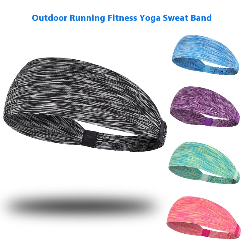 Summer Sports Headband Outdoor Running Fitness Yoga Sweat-absorbing Headband Color Men And Women's Headscarf Antiperspirant Belt