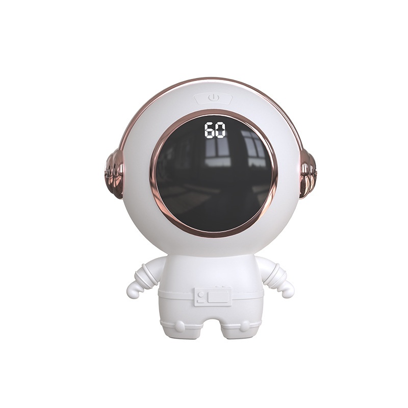 Astronaut Hand Warmer,Cartoon Space Explorer USBHand Warmer With Digital Display