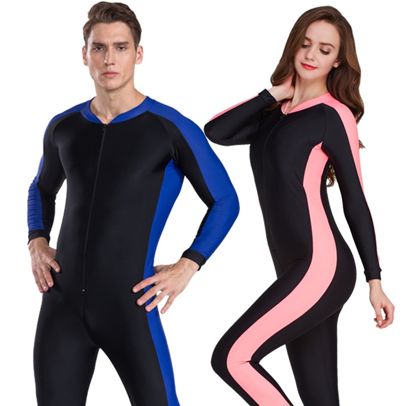 SBARTOne-piece Swimsuit Couple Surfing Suit Men And Women Thin Sunscreen Waterproof Jellyfish Swimsuit Diving Suit