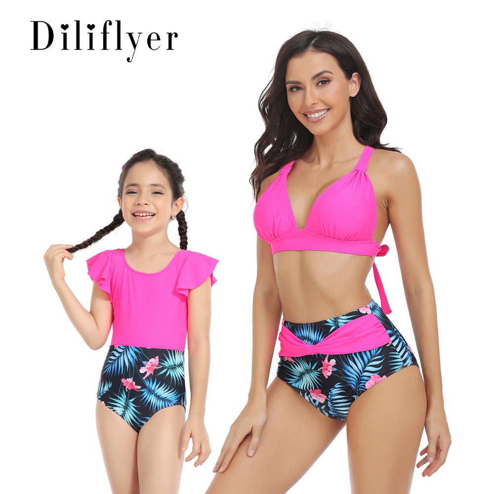 European And American Parent-child Swimsuit Hi Fish Mother And Daughter Swimsuit