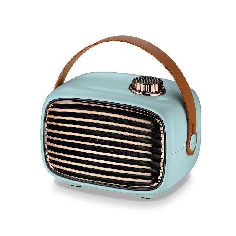 Retro Electric Heater,Small Desktop Heater For Office And Home,Dual-Use Hot&Cold Mini Fast-Heating Fan