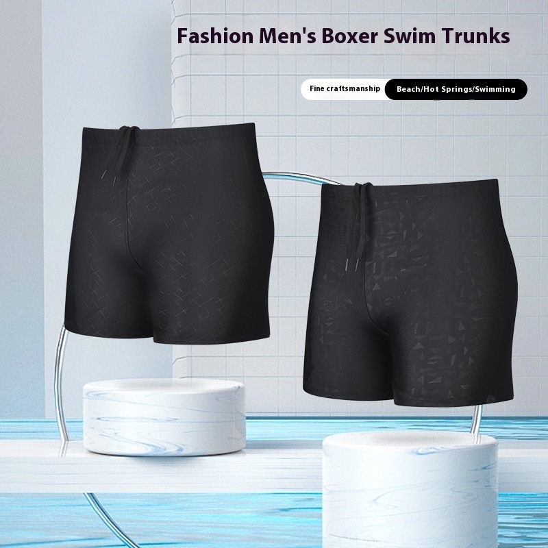 Men's Swimming Trunks Anti-embarrassment Large Size Sports Boxer Men's Swimsuit Quick-drying Loose Hot Spring Swimming Trunks Swimming Shorts