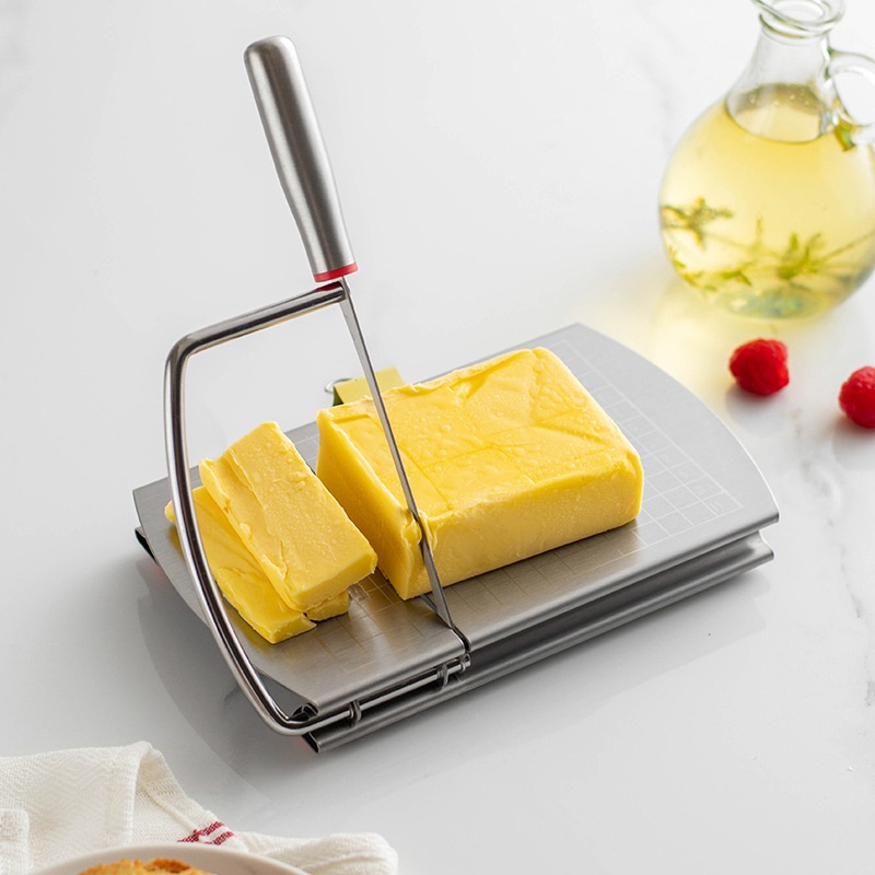 Kitchen Tools With Scale Stainless Steel Cheese Slicer Ham Cutter Butter Cheese Divider