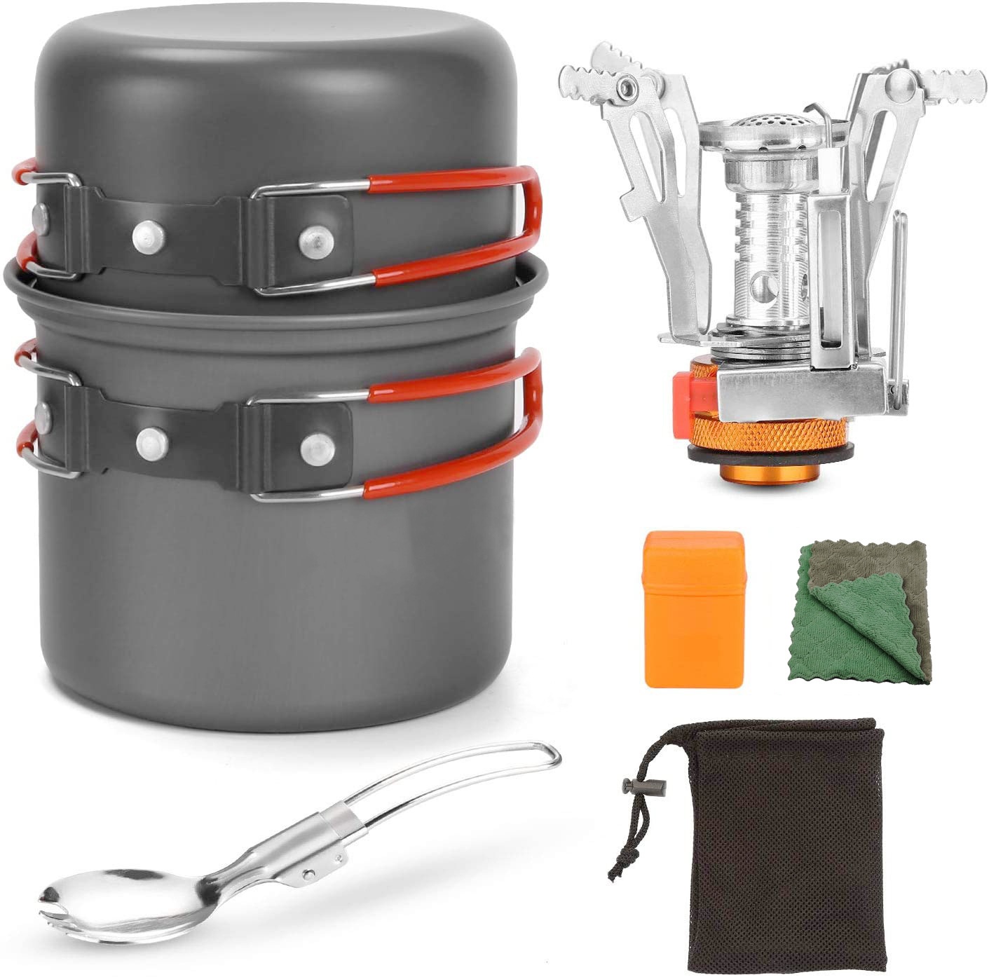 1-2 Person Outdoor Cookware Set/camping Cookware Set/portable Combination Cookware Set/picnic Camping Cookware