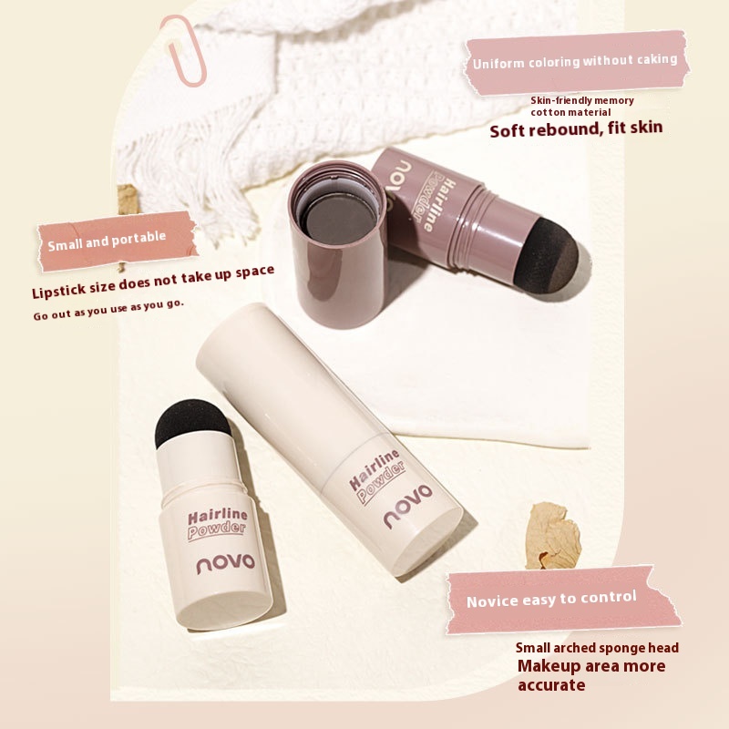 NOVOHairline Powder Fills The Hairline Seam And Modifies The High Forehead And Sideburns.The Shadow Powder Is Waterproof And Sweat-proof And Does Not Remove Makeup.