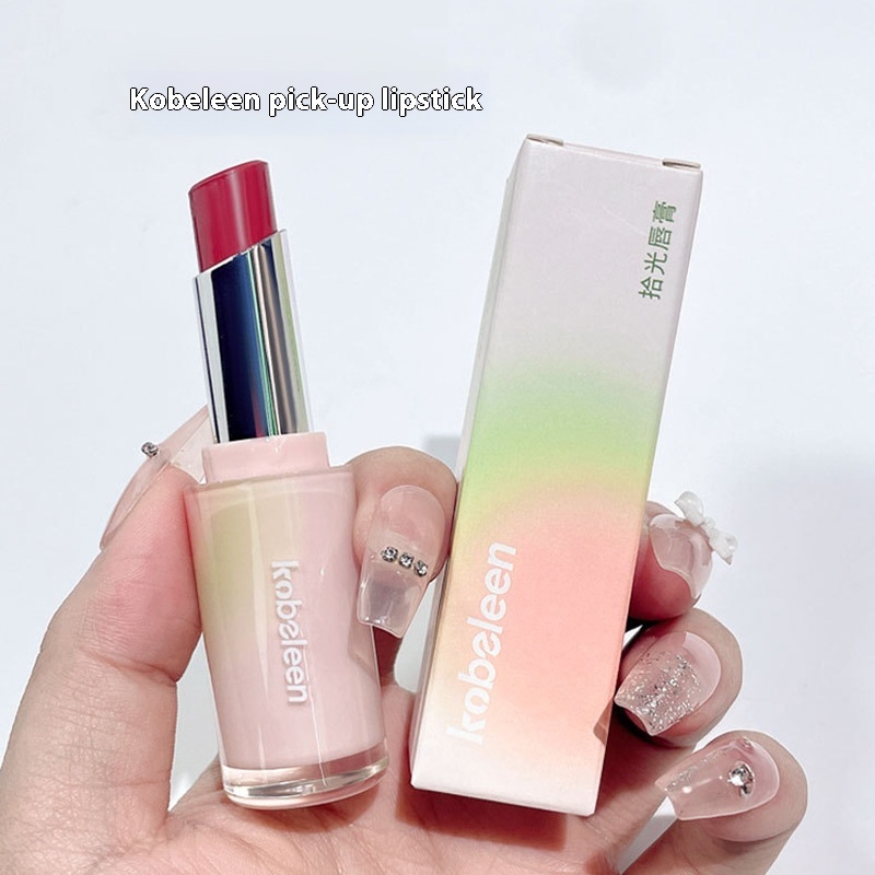Kobeleen Pick Up Light Lipstick Water Light Glass Dudu Lip Mirror Moisturizing Nude Powder Bean Paste Color Lipstick