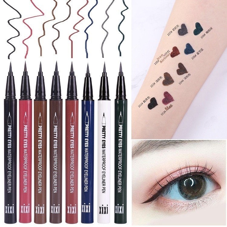 Internet Celebrity Makeup XIXILong-lasting Anti-sweat Eyeliner Pen Student Cool Black Non-smudge Liquid Eyeliner Color