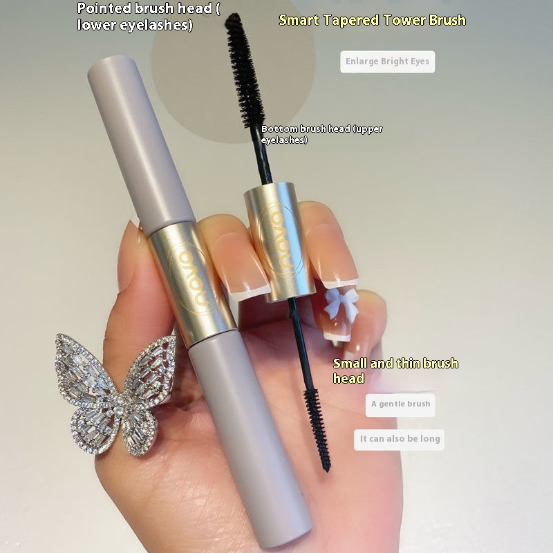 NOVOFantasy Eyes Light Feather Double-Headed Mascara Curls,Lengthens,Encrypts,Waterproof,Sweat-Proof,And Does Not Smudge Eyelash Primer