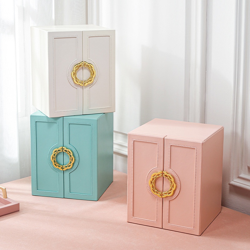 Jewelry Box European Style Light Luxury Ring Earring Storage Box Household Jewelry Box Multi-layer Large Capacity Jewelry Box