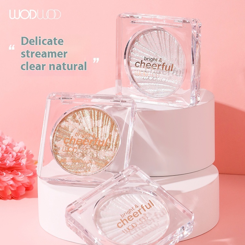 Makeup WODWODBright Galaxy Baked Highlight Powder Natural Three-Dimensional Glitter Face Brightening Fairy Highlight Powder