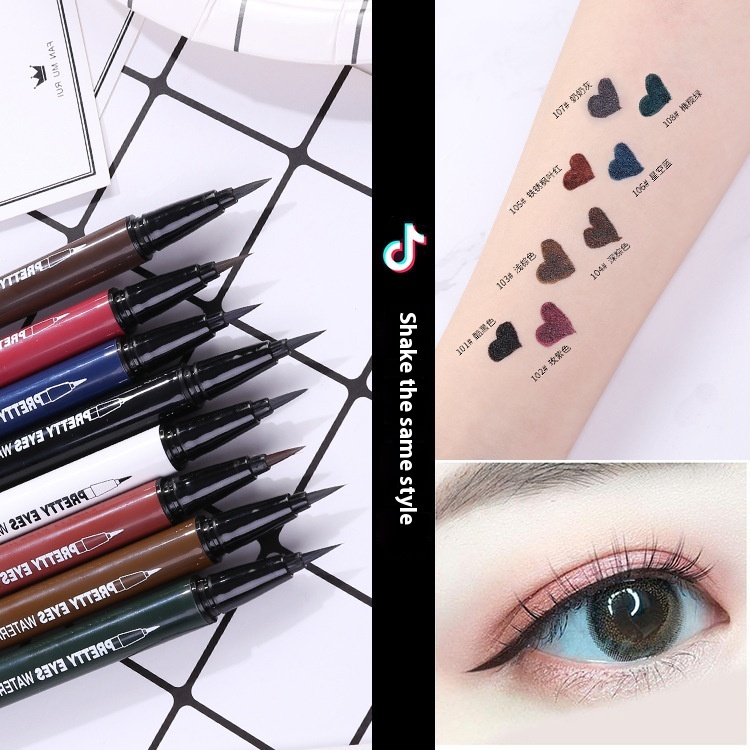 Internet Celebrity Makeup XIXILong-lasting Anti-sweat Eyeliner Pen Student Cool Black Non-smudge Liquid Eyeliner Color