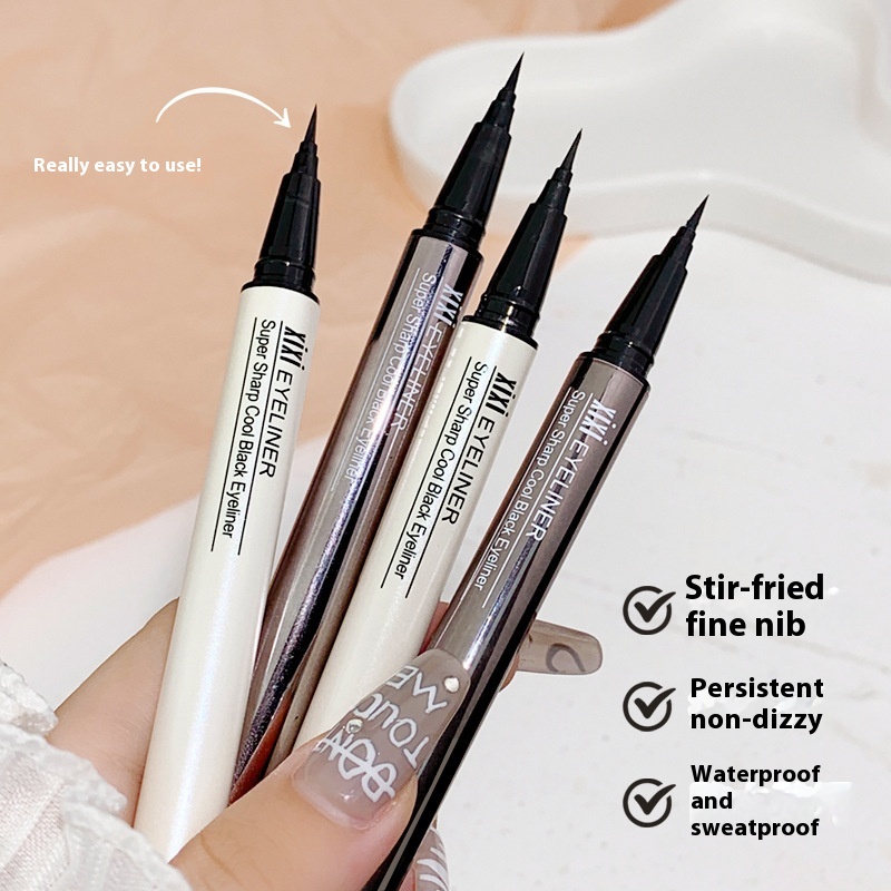 Makeup Xixi Smooth And Thin Eyeliner Pencil Ultra-fine Waterproof Non-smudged Eyelid To Outline The Shadow Of The Eye Silkworm Pen