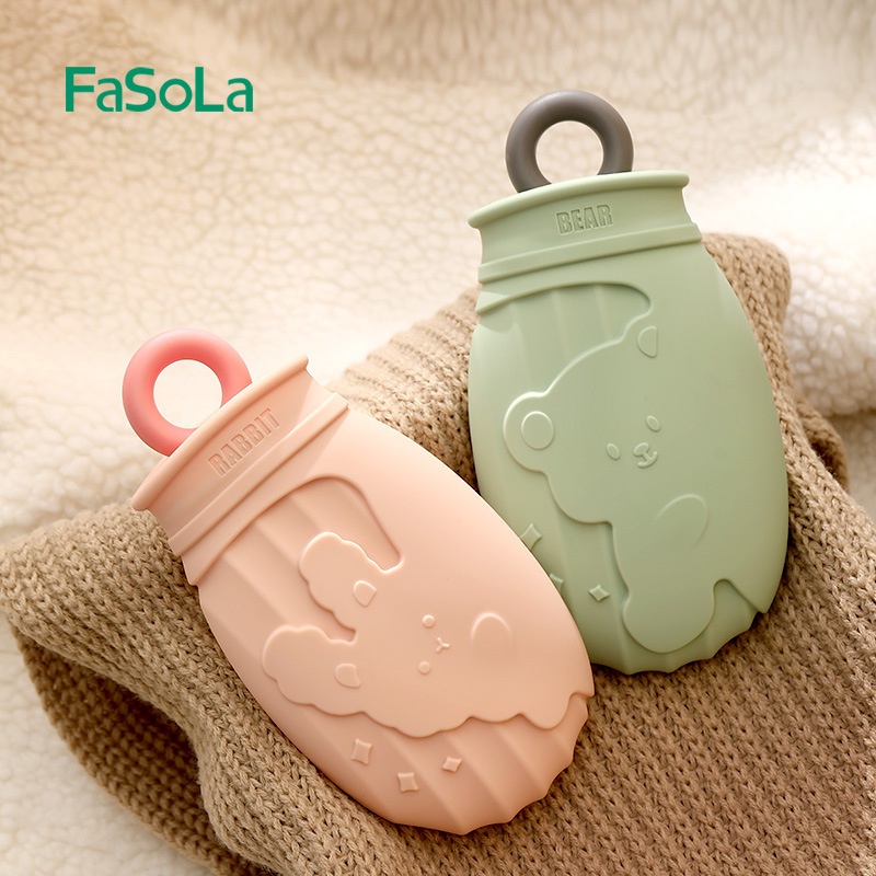 Fa So La Silicone Hot Water Bottle Warms The Belly Of The Baby Explosion-proof Water-filled Hot Water Bag Female Hand Warmer Warm Baby Hot Compress