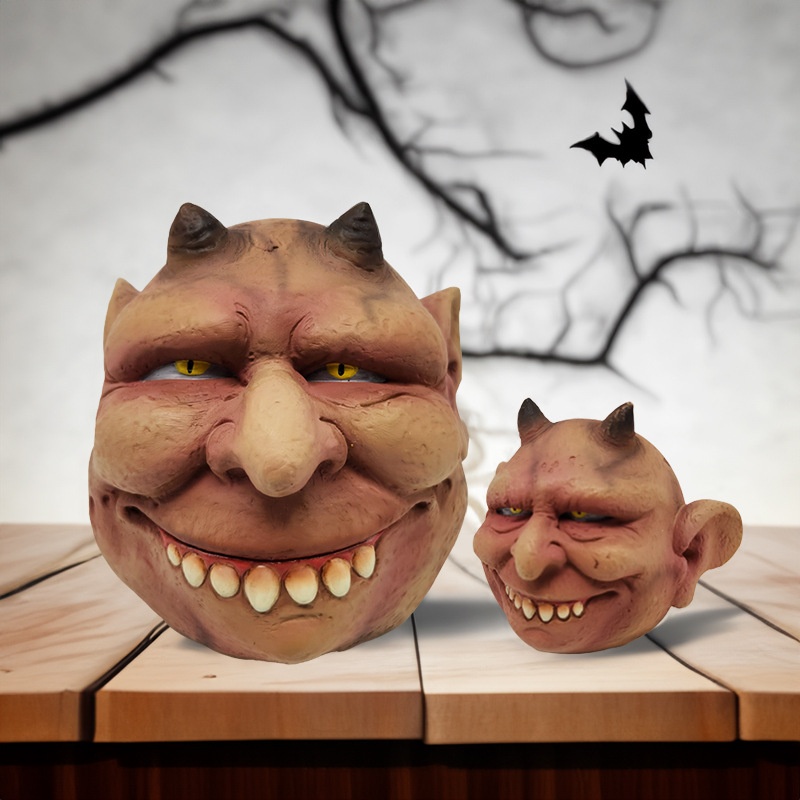 Horror Face And Monster Expression Ornaments:Halloween Party Desktop Decor For Spooky Atmosphere