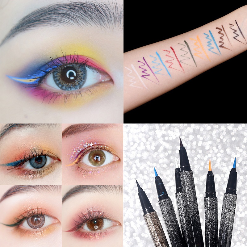 Makeup Xixi Net Celebrity Starry Sky Galaxy Eyeliner Liquid Pen Has Smooth Water Flow And Lasting Makeup For Students,Sweat-proof And Non-smudged Eyeliner