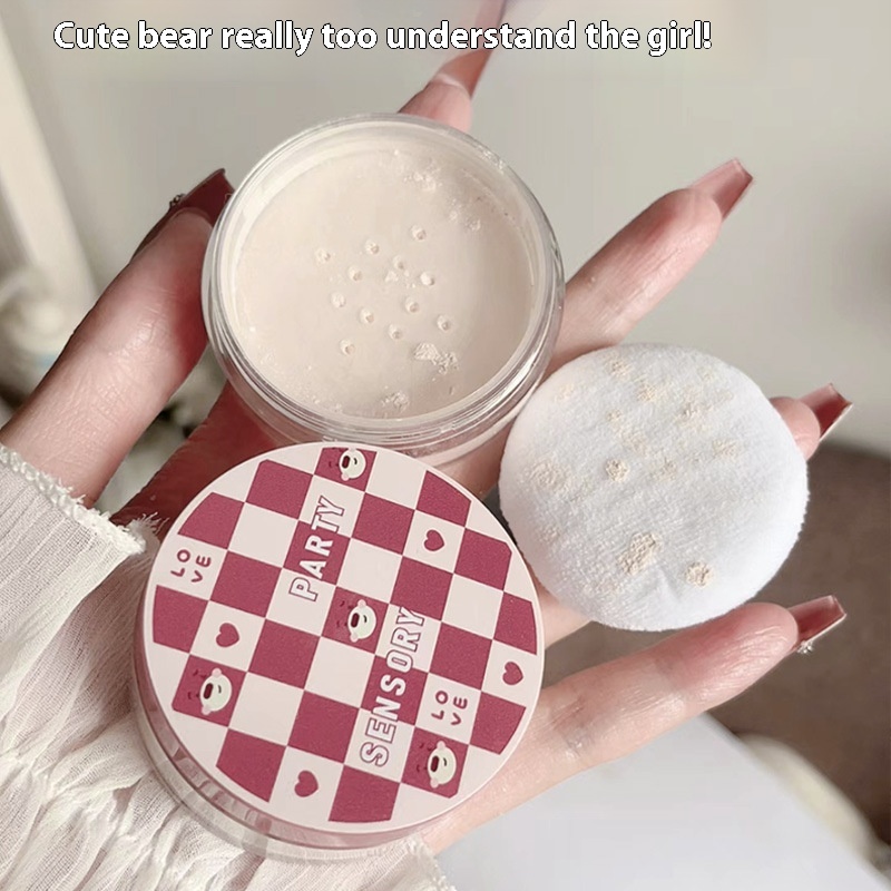 Sensory Party Light Soft Focus Loose Powder Waterproof Oil Control Long-lasting Non-removal Makeup Setting Powder Nude Makeup Affordable Makeup