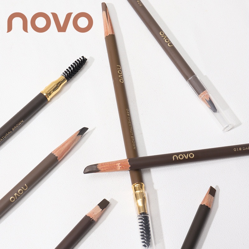 NOVONatural Shaping Eyebrow Pencil Is Easy To Color,Three-dimensional,Clear Roots,Waterproof And Non-slip Double-headed Eyebrow Pencil
