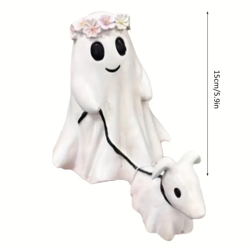 Halloween Ghost Dog Walking Decorations Ornaments Home Garden Decorations Ghost Horror Art