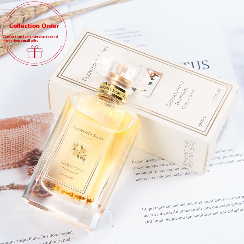 Osmanthus Perfume For Women,Light Fragrance,Long-lasting,Natural Floral Fragrance For Students,Flower Story,50ml,One Piece,Osmanthus Fragrance