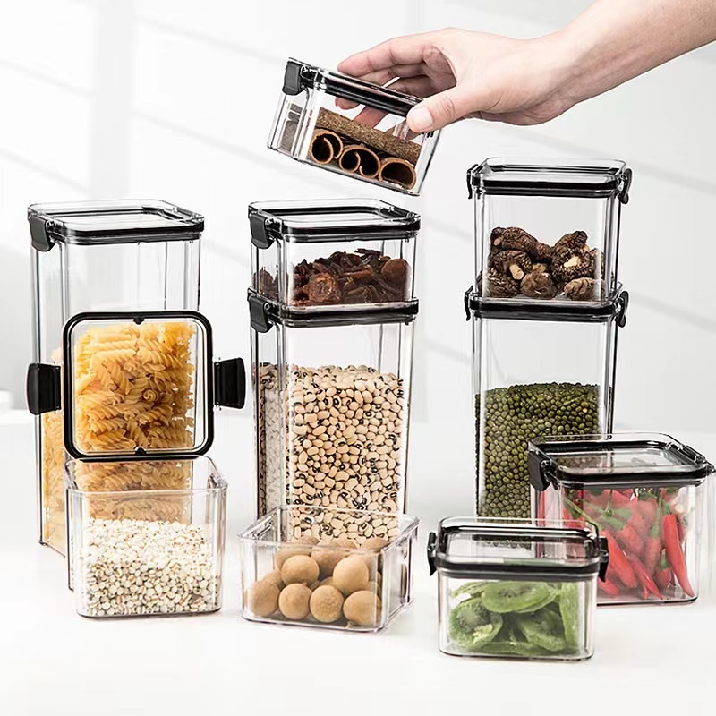 Simple Kitchen Grain Box Food Sealed Jar Can Be Stacked Moisture-proof Andect-proof Snack Storage Box Sealed Jar