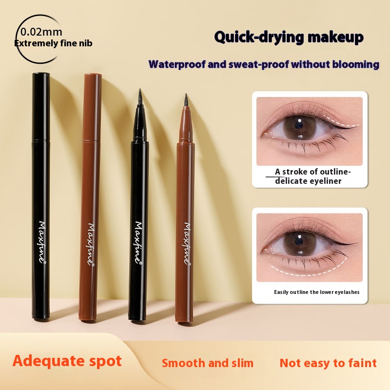MAXFINEExquisite Shaping Liquid Eyeliner Pen Extremely Fine Waterproof And Oil-proof Non-smudged Smooth And Quick-drying For Beginners