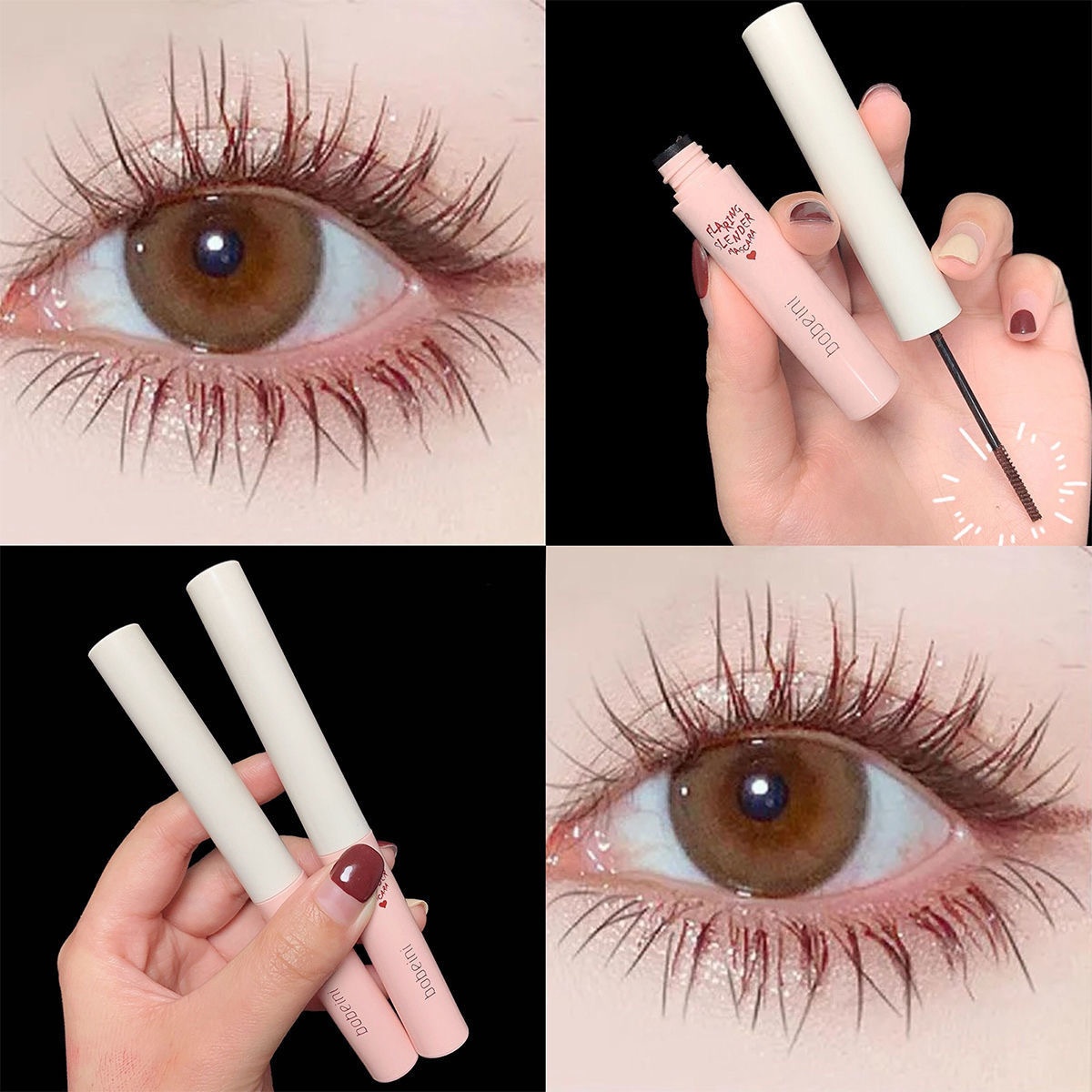 Mascara With Thin Brush Head,No Dizziness,Long-lasting Dyeing,Waterproof And Sweat-proof,Lengthening,Encryption,Curling And Thickening,Student Party Shaping Primer