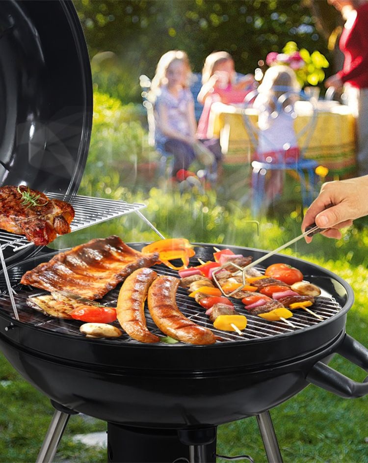 22.5 Inch Charcoal Grill Outdoor Portable Four-legged Apple Grill Three-legged Grill Charcoal Grill