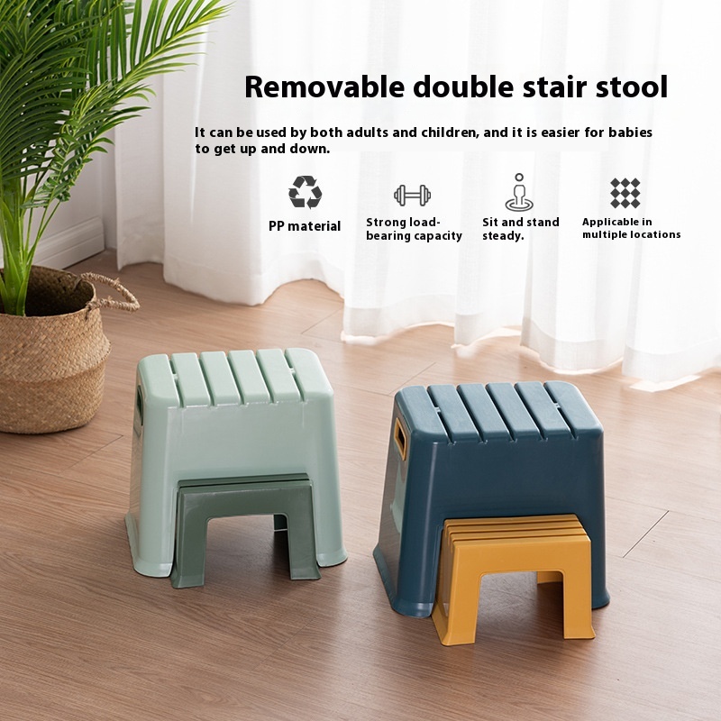 Children's Footstool Baby Hand Washing Steps Climbing Detachable Footrest Footstool Ladder Plastic Small Stool