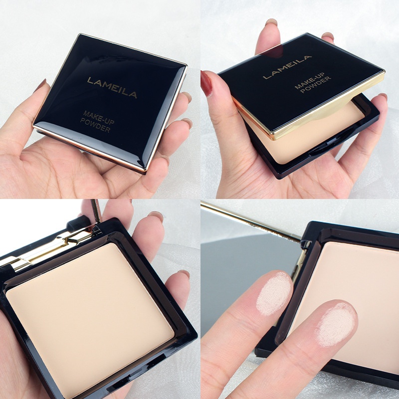 Domestic Affordable Student Powder Cake Makeup Setting Powder Honey Powder Oil Control Long-lasting No Makeup Dry Wet Dual-use Foundation Concealer Loose Powder