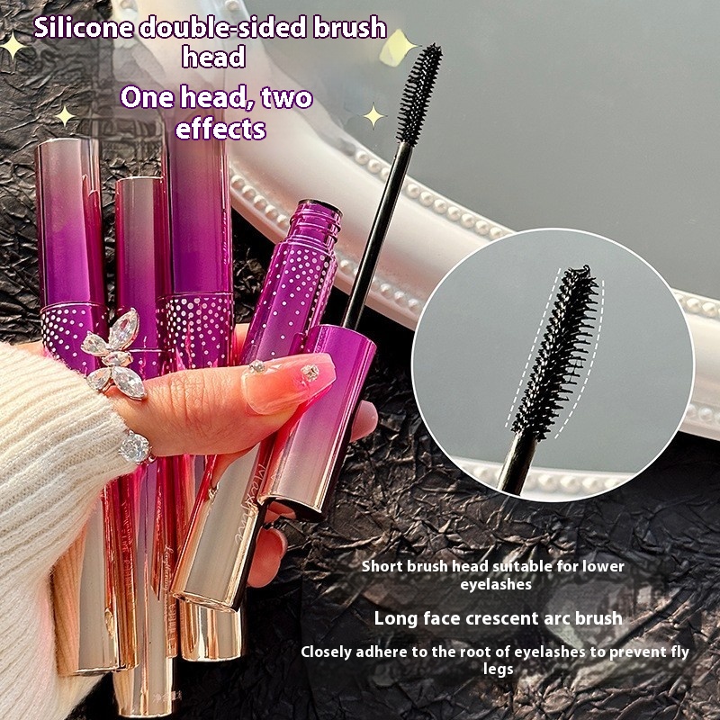 MAXFINEEyelash Feather Mascara Natural Beauty Waterproof No Smudge Long Thick Curling Genuine
