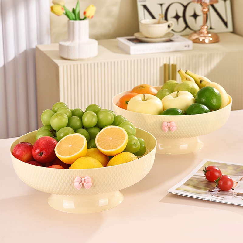 Fruit Plate Drain Cream Living Room Coffee Table Snack Storage Basket Home High Value Light Luxury Style Fruit Basket Net Red Fruit
